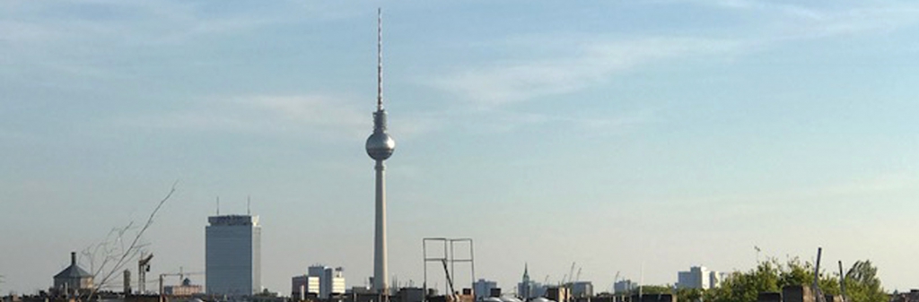 German exam Berlin; panorama of Alexanderplatz in Berlin